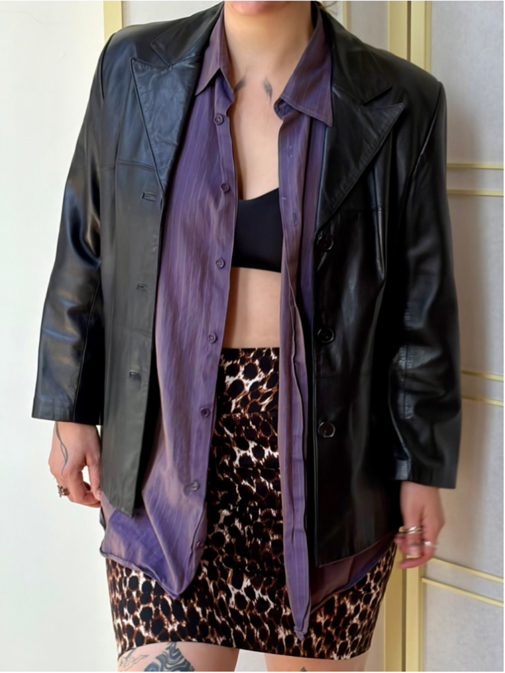 Vintage Danier Leather Blazer Jacket Size M